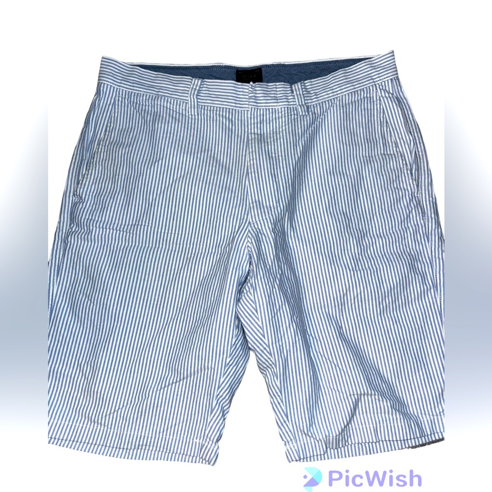 J Crew Blue & White striped shorts